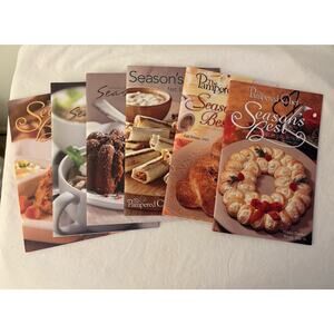 PAMPERED CHEF Cookbooks Season's Best Recipe Collection Lot of 6 Classic Books